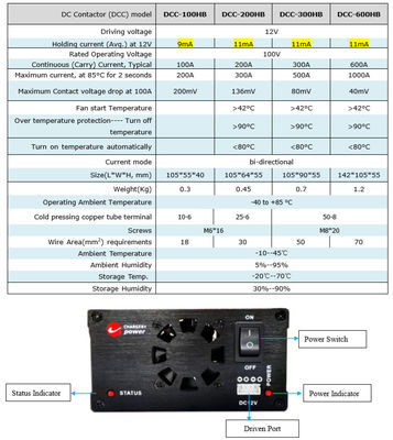 ODM 300A 600A 12v Bms Lifepo4 Batteria agli ioni di litio Contattore DC Relai SSR